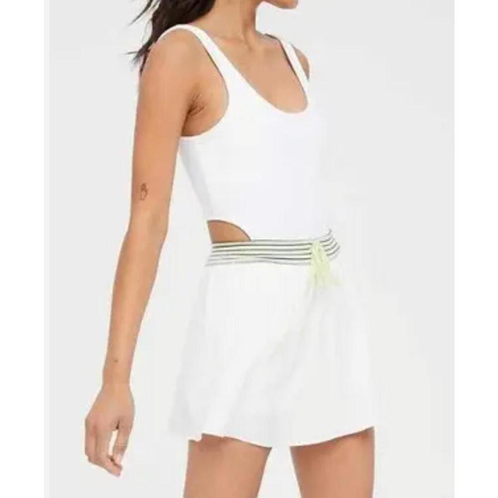 NWT Aerie Small white with green accented tennis dress
